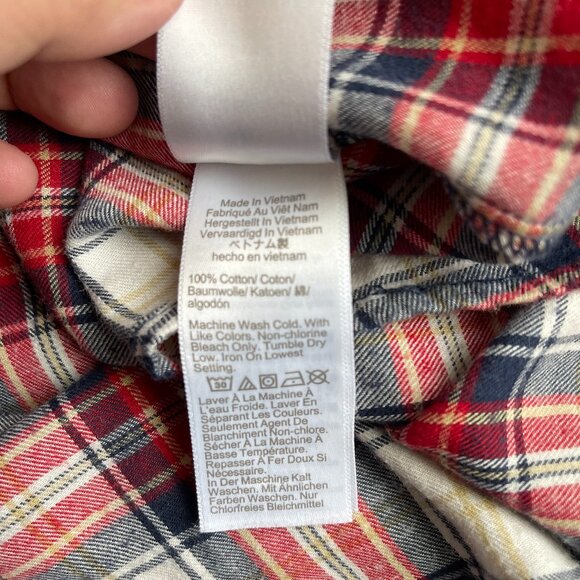 J Crew Boy Fit Flannel Button Down Shirt - Picture 4 of 4